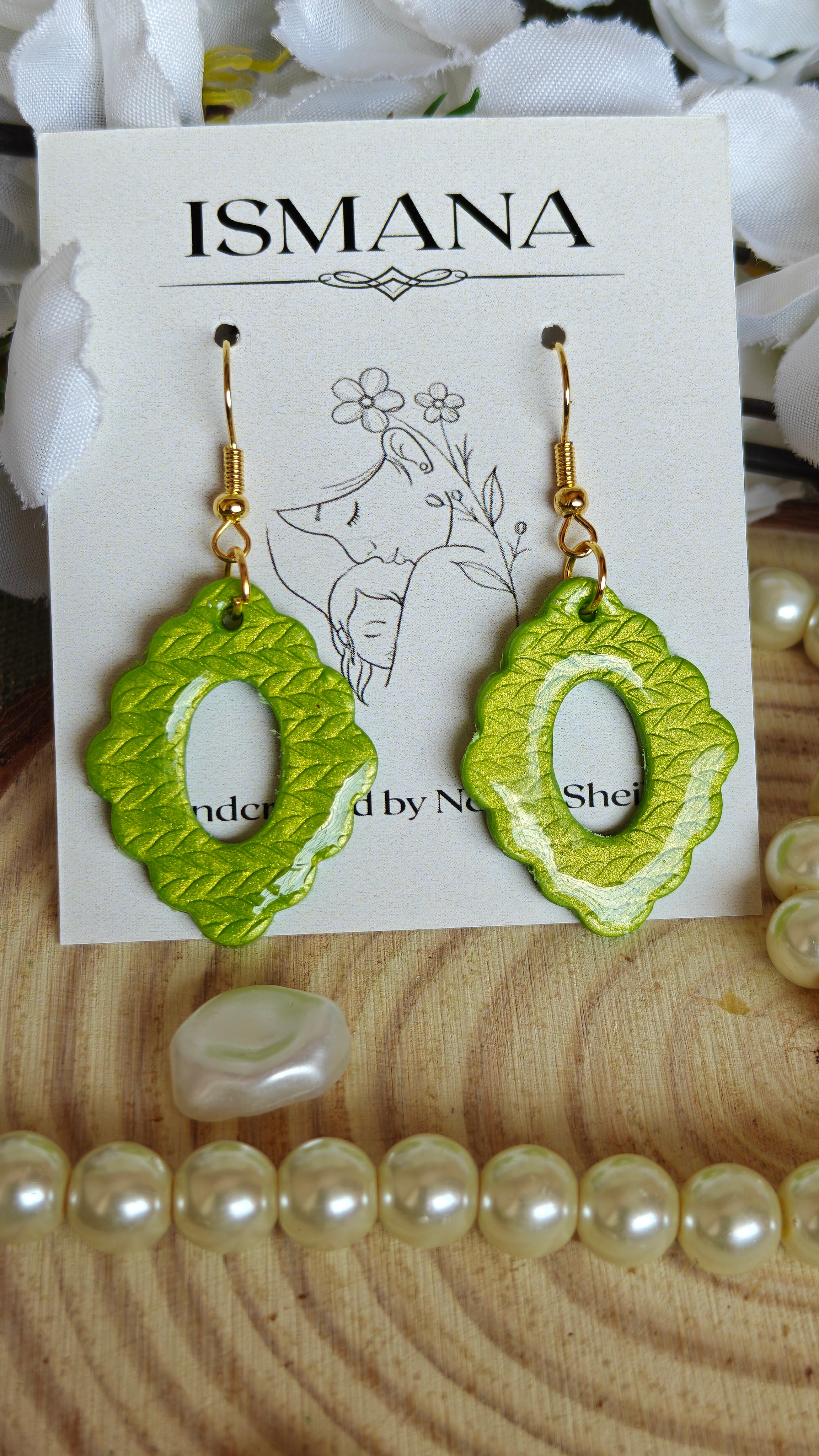 Emerald Bloom Cutout Studs