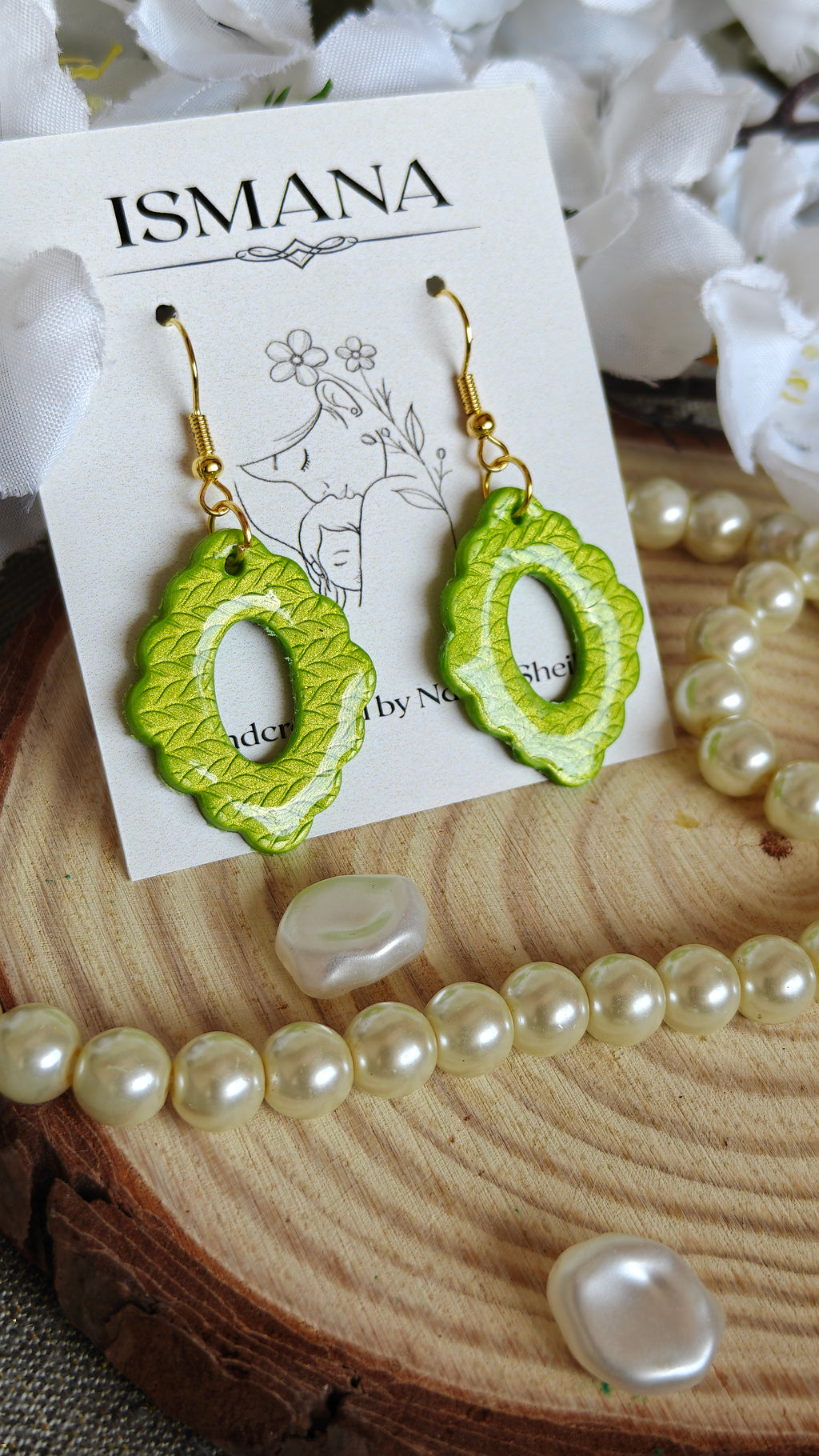 Emerald Bloom Cutout Studs